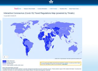 Mapa Interactivo com Restrições de Viagens