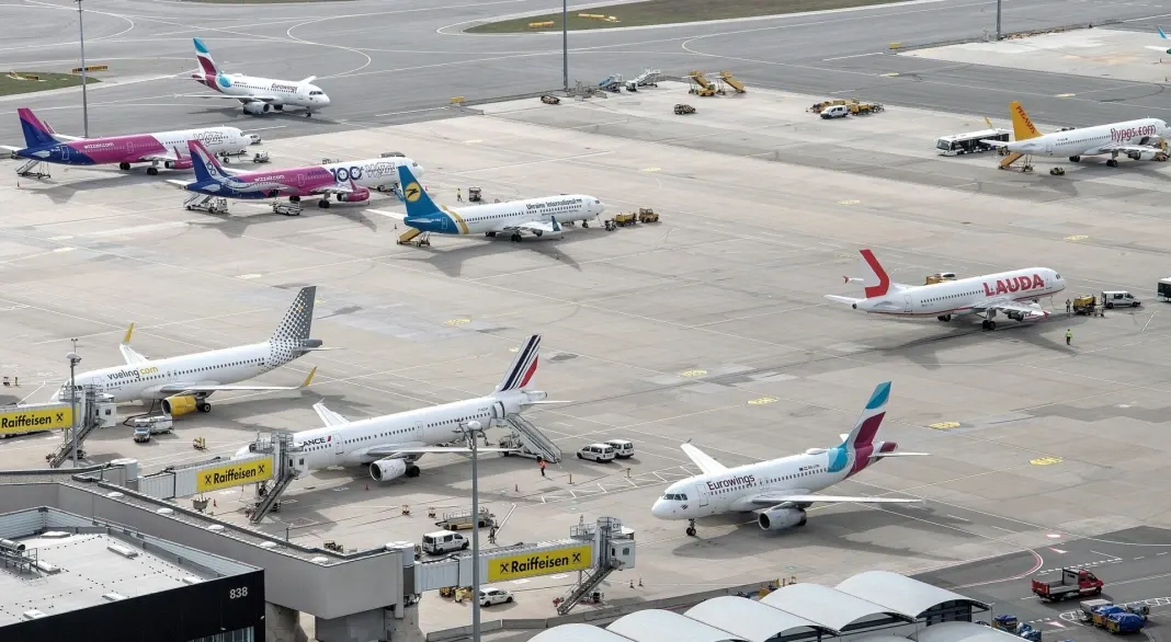 Vienna International Airport from the Air Traffic Control Tower